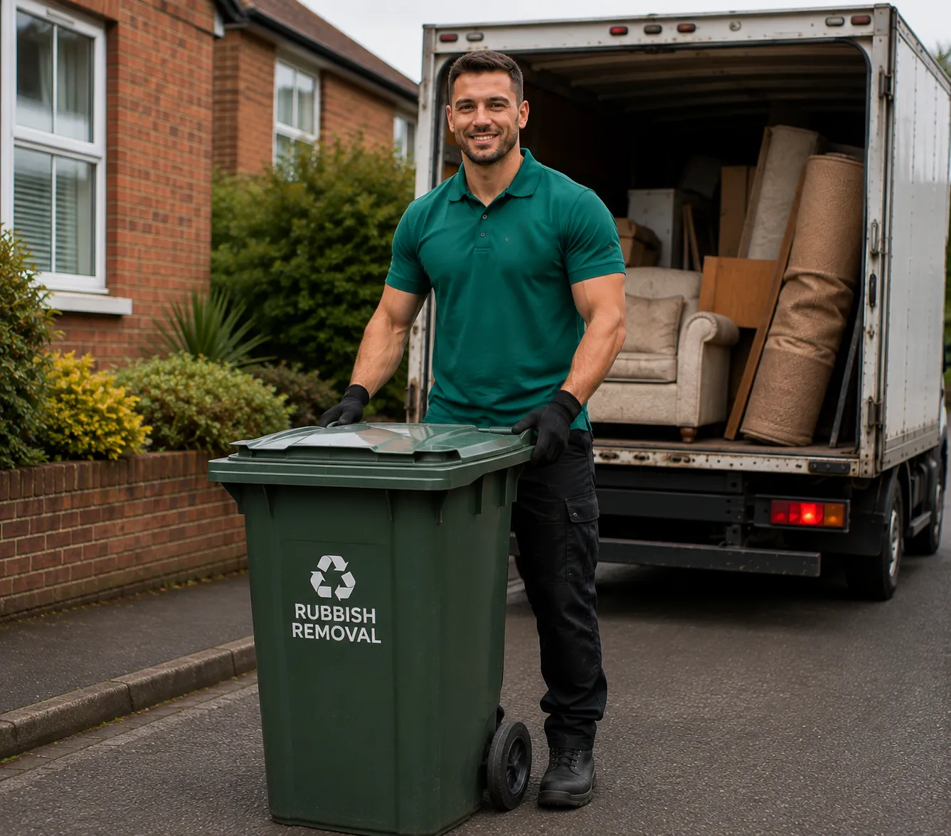Professional rubbish removal collection team in Croydon